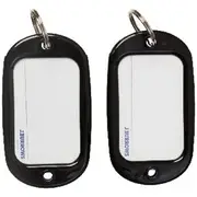 J.Burrows Extra Large Key Tags 2 Pack Black