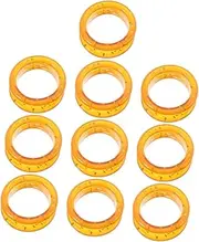 10pcs Silicone Finger Protector Rings Shear Finger Ring Thumb Inserts Protector for Grooming Shears Hair Cutting Scissor Accessories Barber Cliers Yellow