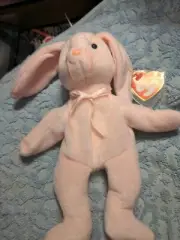 Ty Beanie Babies HOPPITY the Pink EASTER Bunny Easter Rabbit With Tag Protector
