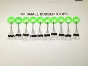 SIZE SMALL BOBBER STOPPERS ( BLACK 60 PCS 10 RINGS) stops, running out fast
