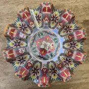 2 Prepara Round 10 Taco Multi Holder Carousel Platter Floral Tray NEW 12" Wide