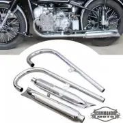 For BMW M1 M72 R71 R12 MT12 Complete 24HP Muffler Fishtail Exhaust Pipe Silencer