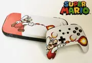 NEW PowerA Nintendo Switch SUPER MARIO FIREBALL Enhanced Wired Controller & Case