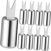 10pcs Stainless Steel Corn Needle Holders Cocktail Picks Sweetcorn Fork Corn on The Cob Kabob Sticks Cob Holder for BBQ Forks Corn on Cob Skewers Corn Handle Pointy Barbecue Grill