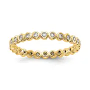 Natural 1/3 Ct. Bezel Set Diamond Eternity Band in 14k Yellow Gold