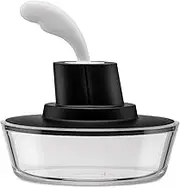 Alessi A Di Ship Shape Container with Small Spatula in 18/10 Stainless Steel and Thermoplastic Resin, Black