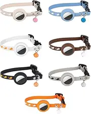 iPCA Apple AirTag Cat Collar, Cat Collar Accessory for Apple Air Tag, AirTag Holder Cat Accessory, Cat Collar with Bell and Quick Release for Apple Tag, AirTag Case Cat Accessories, Air Tag Holder for Cats, Cat Collars Quick Release