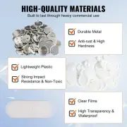 58mm Button Badge Parts for Maker Machine, 500 Sets, Metal & Plastic
