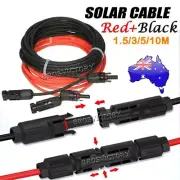 4/6mm² Black+Red Solar Panel Extension Cable Wire Solar Connectors 10 or12 AWG