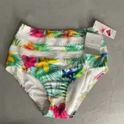 NWT Athleta Womens Paradise Cove Tropical Mesh High Waist Bikini Bottom Size M