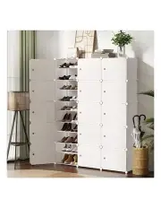 Artiss Shoe Box Rack DIY 15 Storage Cube Stackable White