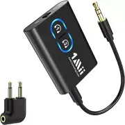 1Mii Bluetooth 5.3 Transmitter Receiver for TV to 2 Wireless Headphones, 3.5mm A