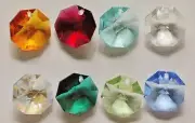 4 X Vintage Swarovski Strass OCTAGON Pendant Bead Prism #8115 14mm Many Colors!!