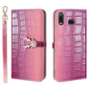For Samsung Galaxy A10S Phone Case With Strap - Purplish red