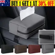 Car Tissue Box Napkin Case Holder PU Leather Storage Organiser Cover Home Table