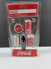 Coca-Cola Coke Kurt Adler Mini Christmas Tree Ornaments Set of 5 Unopened