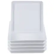 Plant Saucer Tray, 5pcs 14 Inch Square Plant Saucer Planter Drip Tray, White