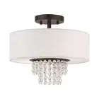Carlisle - 2 Light Semi-Flush Mount in Contemporary Style - 13 Inches wide by