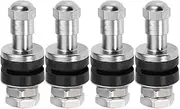 Saihisday Chrome High Pressure Valve Stems Metal Valve Stems for Trailer Tires 502 Flush Mount Bolt in fit in a Normal Valve Stem Hole of .453". (Pack of 4)