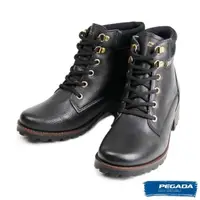 在飛比找momo購物網優惠-【PEGADA】巴西進口時尚個性真皮短靴 黑色(281401