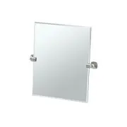 4159SM Jewel Mirror, 24"H 24"L x 19.5"W Satin Nickel Frameless Rectangle