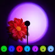 NNEOBA 1x USB Sunset Lamp LED Rainbow Neon Night Light Projector