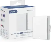Aqara 1232530 H1 Smart Wall Switch, White, ZigBee, Voice Control, Single Rocker