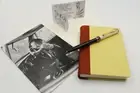 Silver & Black Lacquer Pen Merminnes Parker Type Blue Refill Handmade in Italy