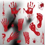 Static Showcase Glass Sticker for Halloween Bar Kindergarten Decoration HY-W013