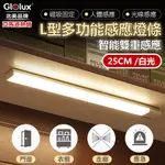 【台灣現貨】GLOLUX 高亮充電磁吸式智能燈 LED燈條 鋁盒金 感應燈 樓梯燈 玄關燈 感應燈條-25CM(白光)