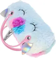 [Healeved] Cute Unicorn Eyeglass Case Portable Sunglasses Pouch with Handle Cartoon Storage for Soft Eyewear Case for Travel and Ski Accessories