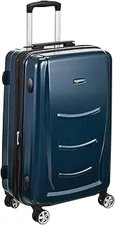 [Amazon Basics] Hard Shell Carry On Spinner Suitcase Luggage - 56cm, Navy Blue