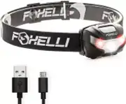 USB Rechargeable Headlamp Flashlight - Super Bright LED Head Lamp for Running, C