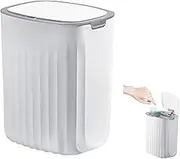 Automatic Trash Can with Lid for Bathroom, 12 Liter Slim Smart Garbage Can, Plastic Waterproof Motion Sensor Rubbish Bin for Bedroom, Living Room, Kitchen, Office (Grey)