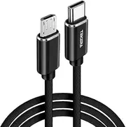 USB C to Micro USB Cable, Micro USB to USB-C Cable, USB Type C to Micro USB Cable Compatible with MacBook, iMac Pro, Chromebook Pixel, Lenovo Yoga and More (0.3m)