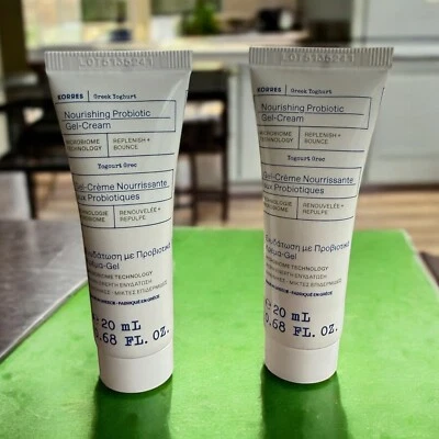 Korres Greek Yoghurt Probiotic Gel Cream Moisturizer 0.68 oz (2-Pack) Travel Sz