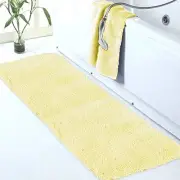 Large Bathroom Rug (24 x 72) Extra Soft and Absorbent Shaggy 24" x 72" Yellow