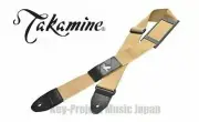 TAKAMINE TGS-1 CA CAMEL Strap for Guitar w/Pick Holder New