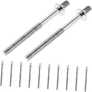 Vaguelly 12pcs Stainless Steel Drum Tension Rods Jazz Drum Fasteners for Enhanced Control and Stability for Percussion Instrument Maintenance
