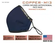 5 Layer Copper Infused Anti-Microbial Face Mask - MORE COLORS and SIZES