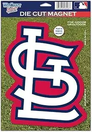 MLB St. Louis Cardinals 82795010 Die Cut Logo Magnet, 6.25" x 9", Black