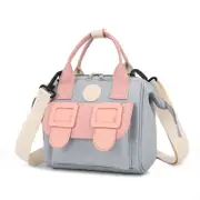 ANYMOM Mommy Diaper Bag Blue Backpack Big Capacity Handbag Stroller for Moms Detachable Strap Maternity Shoulder Bag
