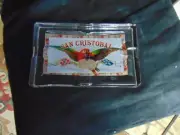 San Cristobal Crystal Glass Ashtray Features San Cristobal Cigar Logo 8"x5"x1"