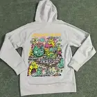 Killer Acid Hoodie S Purple Double Sided Cats Magic Mushrooms Aliens NEW