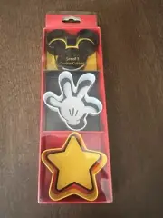 Disney Parks Mickey Mouse Themed Cookie Cutters Head Glove Star Boxed Set Of 3