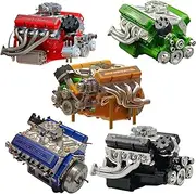 Cison V8 Engine Kit Gas,89%-Gasoline Ohv V8 Small-Block Engine Model Kits 4-Stroke 44cc Water-Cooled 1/6,Mini Build Your Own Stem Cison Running Engine Kits That Runs for Adults(5PCS)