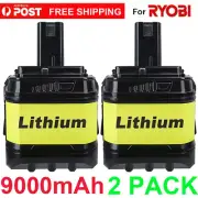 2pcs 9.0Ah 18V For Ryobi ONE+Plus P108 Lithium Battery RB18L50 RB18L40 P105 P104