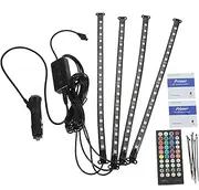 Alipis Car Ambient Lighting Strip 72 Led RGB Light Strip Remote Control Easy Install for Car Decor