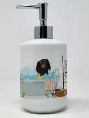 Black and Tan Cavalier Spaniel Ceramic Soap Dispenser Hand Soap Dispenser Pump
