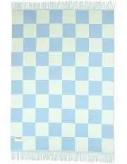 [Morgan & Taylor] Checkmate Soft Touch Throw Blanket in Blue